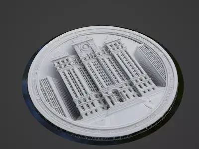 Building House Pendant Medallion 3D print model 3