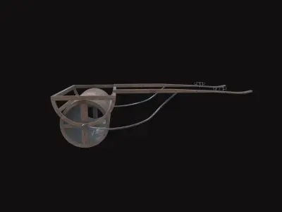 Medieval Roller Low-poly 3D model