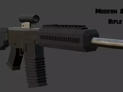 AR 15 Modern Assault Rifle Free 3D model