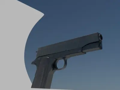 Realistic Handgun pistol Low-poly 3D model