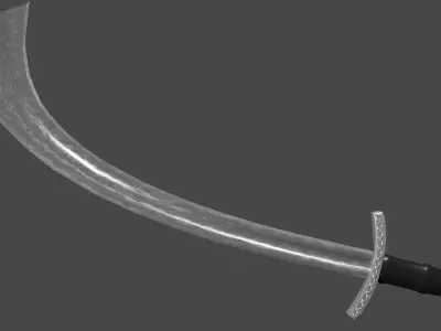 Khora sword with Caroling handle Low-poly 3D model