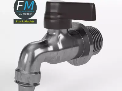 Small faucet 3D model