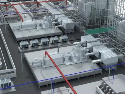 Energy Storage Electrical Power Substation 3D model