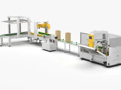 Automatic Unpacking and Sealing Line for Audio Factory 3D model