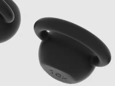 Kettlebells plastic earring hooks Free 3D model