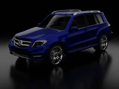GLK 350 GLTF File with Detailed Material-Based Texturing Free 3D model