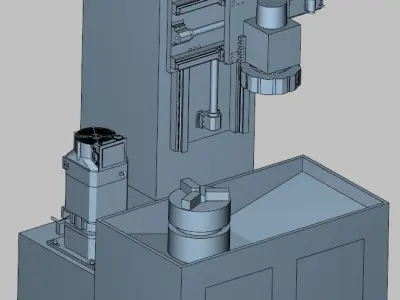CNC Vertical Turning Machine 3D model