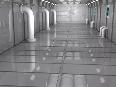 Sci Fi Corridor 3D model 164