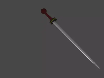 Medievel Sword Low-poly 3D model
