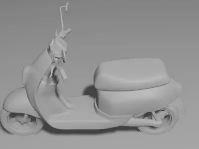 Toy Scotter Low-poly 3D model