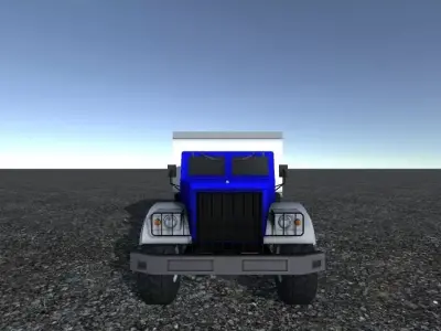 Industrial Cargo Truck 1 Low-poly 3D model