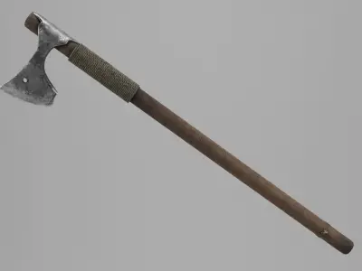 Battle ax of the Kievan Rus Low-poly 3D model