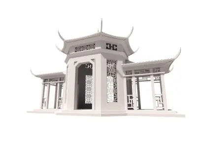 Traditional Chinese Pavilion 3D model