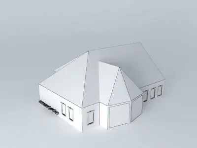House Plan  Part plane Free 3D model
