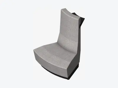 Seating - Contemporary - Blume - Extension - High Back Low-poly 3D model