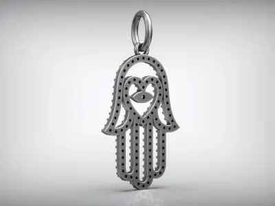 Hamsa Maghreb Amulet Fatima Hand  Free 3D print model