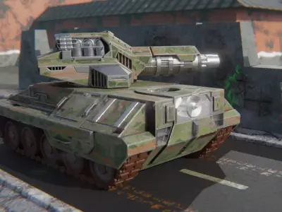 Tank Hunter-Ricochet--Tanki Online 3D model