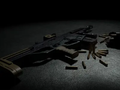 Proctor CP3 SMG Low-poly 3D model