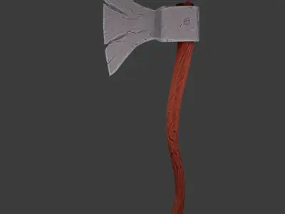 3D Stylized Gameready Axe Free low-poly 3D model