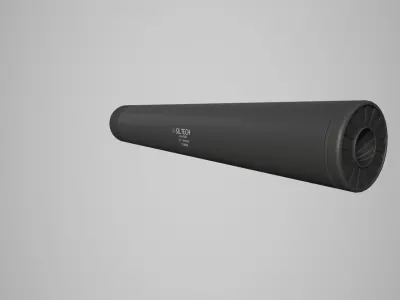 Silencer Low-poly 3D model
