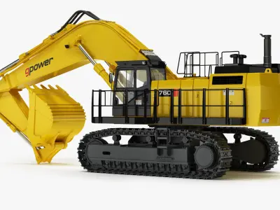 Crawler Excavator Mining Generic 3D model