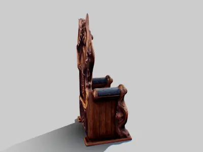 Dragon Throne Low-poly 3D model