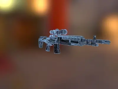 M14 EBR Low-poly 3D model purchase