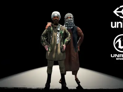Terrorist Pack Lite - Low Poly Low-poly 3D model