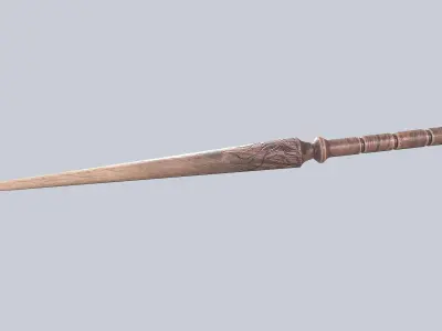 Wooden sword Low-poly 3D model order