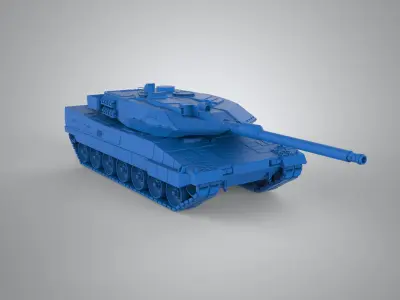 Leopard 2A7 main battle tank 3D print model