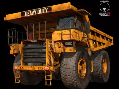 Caterpillar 789c Free low-poly 3D model