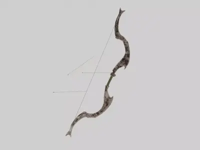 Old Bow and Arrow Free low-poly 3D model