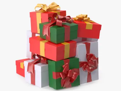Present Gift Boxes 3D model