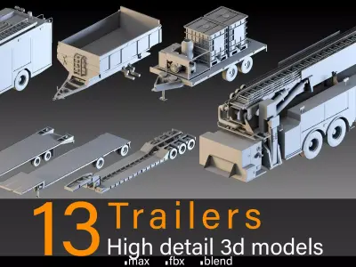 13- Trailers- Vol 01 3D model