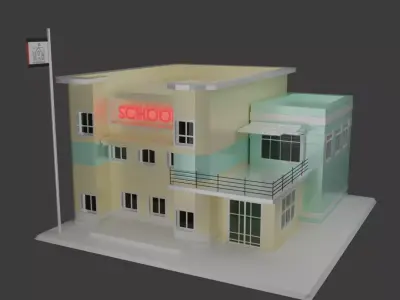low poly 3 d arts 3D model