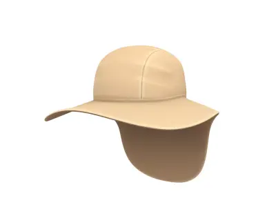 Fishing Flap Hat  3D model