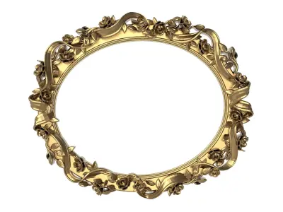 10 carved round frames set 3D Model Pack