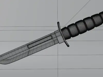 Combat knife 3D model order