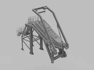 Freefall lifeboat 3D model