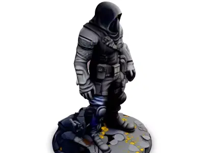PostApocalyptic Desert Hunter 3D Model Low-poly 3D model