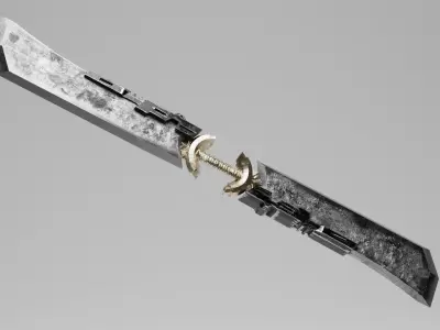 Thanos s Sword Low-poly 3D model