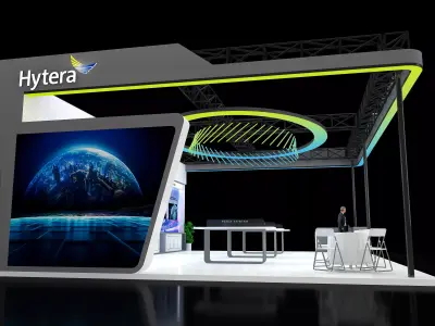 Modern Exhibition - Booth - Interior Design of Exhibition Stand 3D model