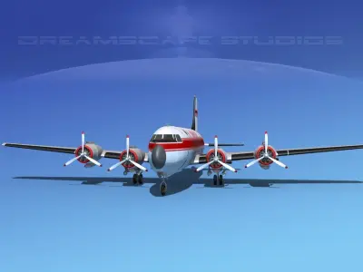 Douglas DC-4 Richards Aviation 3D model