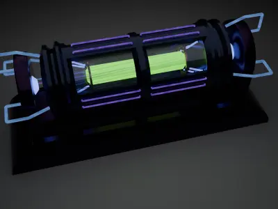 Sci fi Reactor Free low-poly 3D model