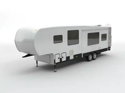 Fifth Wheel Travel Trailer Toy Hauler 2-Axle  3D model