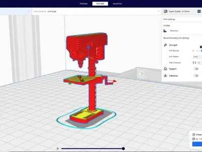drilling press 3D print model