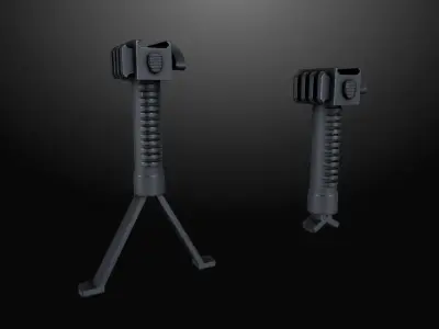 Gameready bipod pack Low-poly 3D model