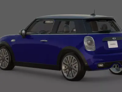 2014 Mini Cooper S F56 3D Model  Modern Retro Hot Hatch 3D model