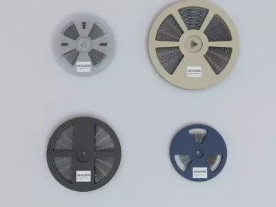 reel chip Low-poly 3D model
