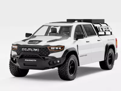 Realistic Offroad Pickup Truck Model 3D model